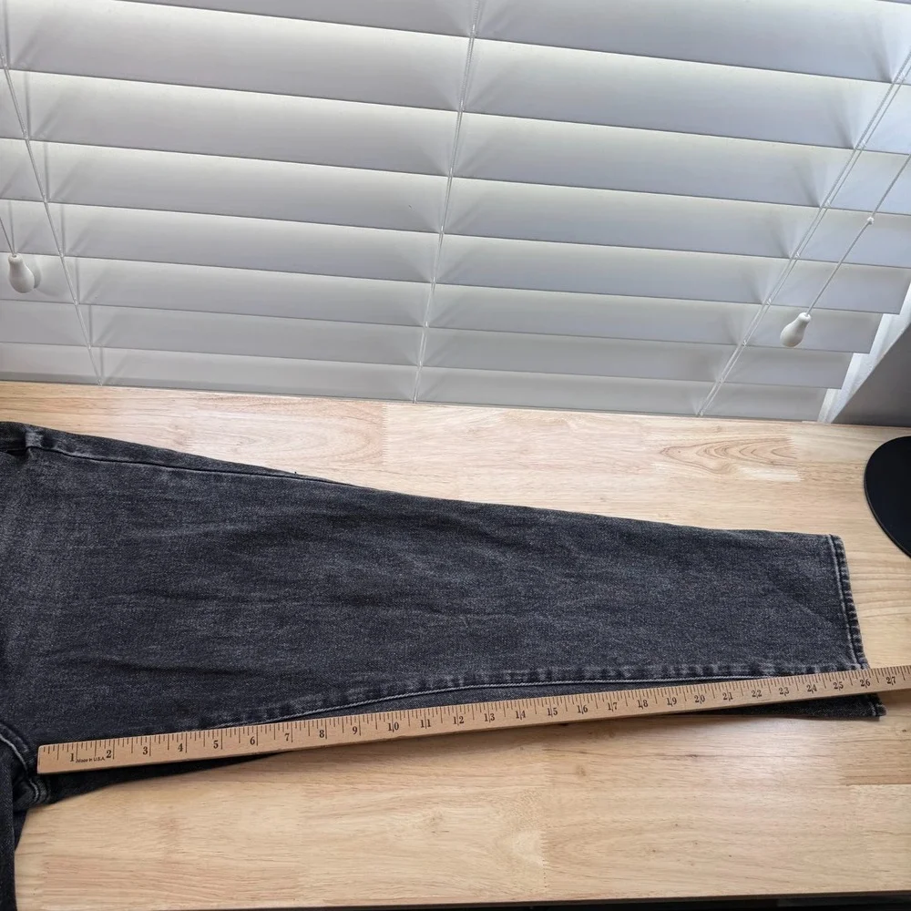 Pacsun Mom Jeans Women's Black Wash Gray‎ Denim Pockets High Rise Slim Fit - 30